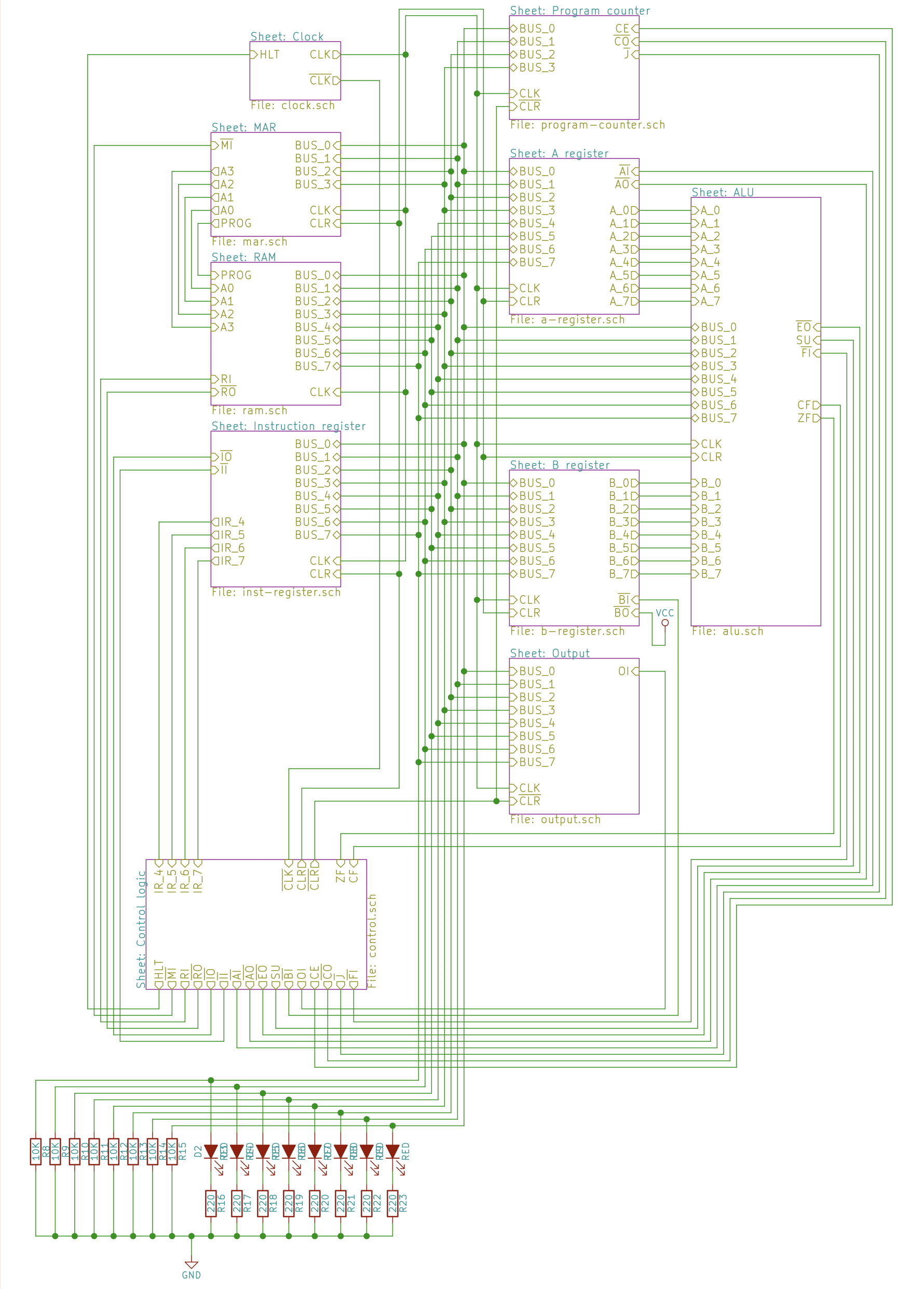8-bit breadboard computer schematic